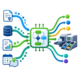 GaFoSio data-processing and sorting workflow logo